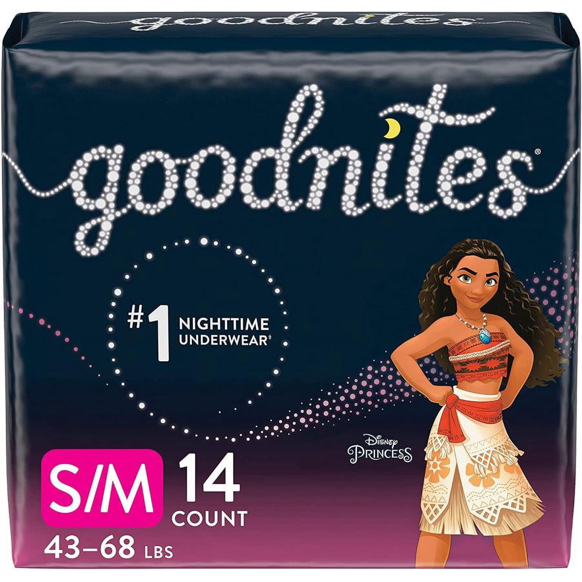 GoodNites Nighttime Underwear, Female, Pull-on with Tear Away Seams, Heavy Absorbency, Small/Medium (38 to 65 Pounds), 14 Count