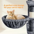 thumbnail image 6 of Yaheetech 70''H Multilevel Cat Tower with Basket Hammock Cat Ladder for Large Cats, Dark Gray, 6 of 9
