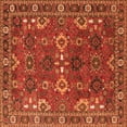 thumbnail image 1 of Ahgly Company Indoor Square Oriental Orange Industrial Area Rugs, 6' Square, 1 of 4