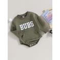 thumbnail image 3 of Bagilaanoe Newborn Baby Boy Oversized Romper Sweatshirt Long Sleeve Bodysuit Letter Print Pullover 3M 6M 12M 18M 24M Infant Casual Tee Tops, 3 of 9