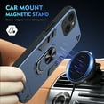thumbnail image 7 of Phone Case for iPhone 13 Hybrid Case with Ring Kickstand, Heavy Duty Protection Armor Case with Comfortable Grip Support Magnetic Car Mount for iPhone 13 - Navyblue, 7 of 7