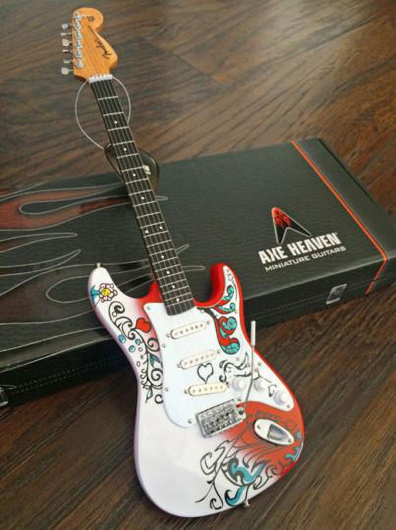Axe Heaven Jimi Hendrix Monterey Fender Stratocaster Miniature Guitar Replica Collectible