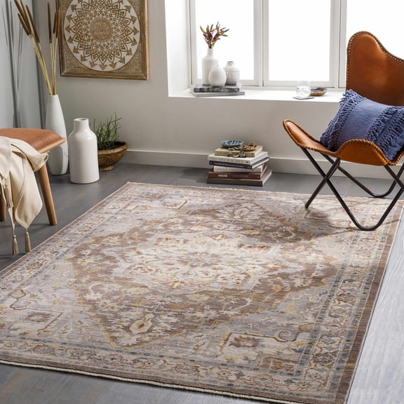 Hauteloom LeChee Living Room, Bedroom Area Rug - Traditional - Orange, Beige, Red - 8'10" x 13'