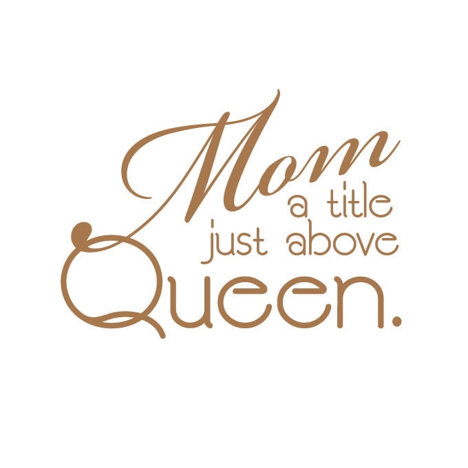 MOM TITLE QUEEN Vinyl Wall Saying Lettering Quote Decoration Decal Sign Craft 
