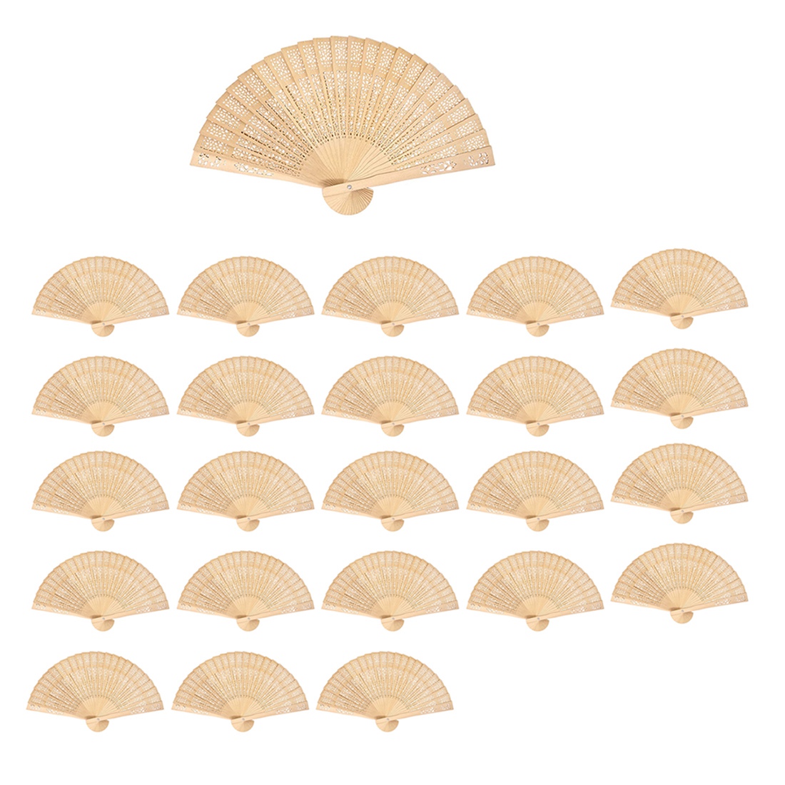 Wooden Hand Fan Hand Held Folding Fan with Gift Bags Wedding Favors