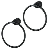 WOWOW Black Bathroom Towel Ring Stainless Steel Hand Towel Holder for Bathroom