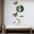 thumbnail image 3 of Designart "Gold and Alabaster Geode Marble I" Abstract Marble Metal Wall Art Set of 5 Piece, 3 of 5