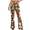 thumbnail image 4 of HAOTAGS Women's Yoga Pants,Butt - Lifting High Elasticity Printed Flare Trousers Black XL, 4 of 8