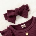 thumbnail image 4 of Vedolay Fall Outfits for Girl Toddler Girls Outfits Long Sleeve T-Shirt and Pants 2 Pcs Fall Clothes Set,Red 0-6 Months, 4 of 5