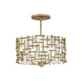 thumbnail image 2 of -Four Light Small Drum Pendant In Transitional Style-16 Inches Wide By 9.5 Inches Tall-Burnished Gold Finish Fredrick Ramond Lighting Fr33103bng, 2 of 2