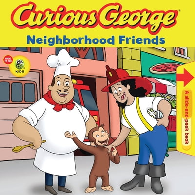 Pre-Owned Curious George Neighborhood Friends (Cgtv Pull Tab) (Board book) 0547238754 9780547238753