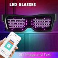 thumbnail image 3 of 26-27 LED Glasses Customizable BT LED Glasses Colorful Light Glow Glasses DIY Messages 31 Animations 11 Pictures Music Mode Glow, 3 of 5