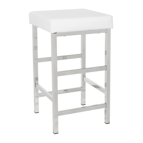 Osp Home Furnishings 26 Backless Stool, Backless Counter Height Stools White