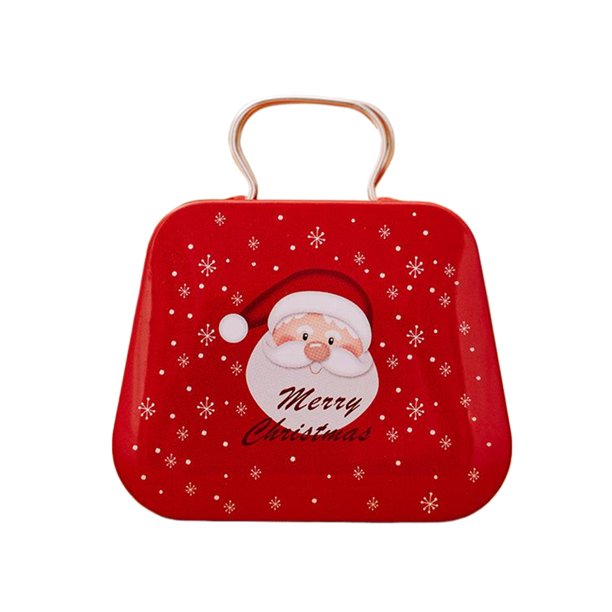 Inteprter Exquisita caja de dulces de metal con decoración navideña para regalos, muy fácil de llevar. Exquisita Kits de decoración para fiestas Tipo A