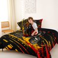thumbnail image 4 of Manfei Sporty Motorbike Full Size Comforter Sets,Extreme Games Bedding Comforter Set,Yellow Red,Black Reversible,3-Piece,1 Comforter and 2 Pillowcases, 4 of 7