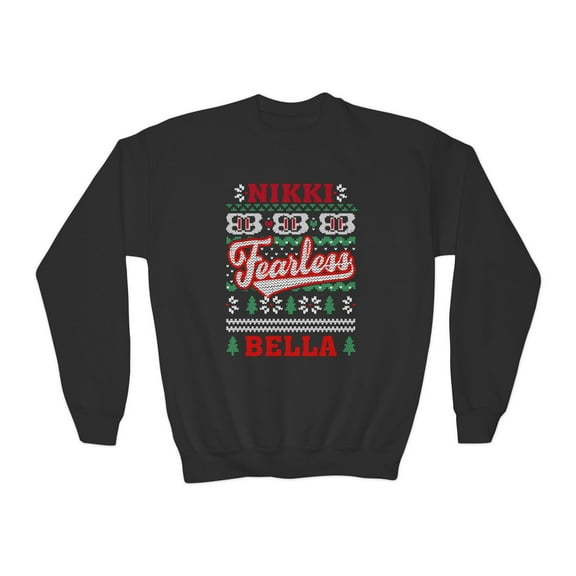 Fearless Nikki Bella Ugly Christmas Kids Youth Sweater Sweatshirt