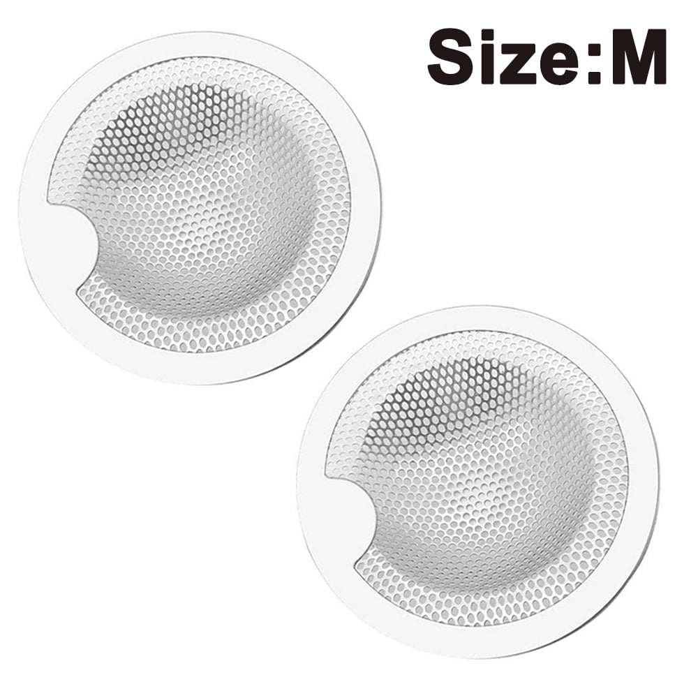 Heldig 2 Pcs Kitchen Sink Strainer, Stainless Steel Anticlogging Mesh