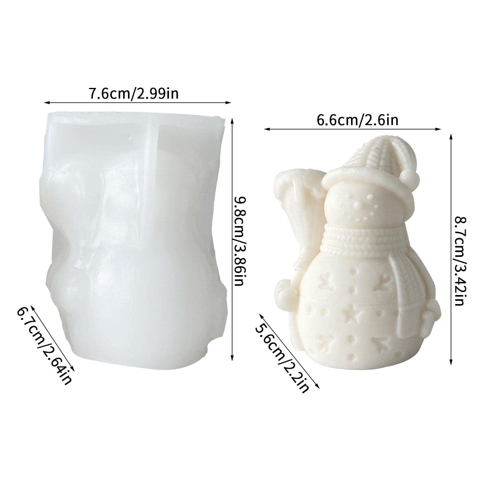 Molde De Silicona Para Velas De Muñeco De Nieve 3D, Bonitos Moldes Para Hacer Velas De
