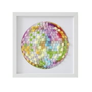 Mainstays Multicolor Textured Disco Plastic Framed Wall Art, 10 L x 10 W