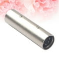 thumbnail image 3 of MasteelfCA 5 Pin XLR Male to Male Plug Jack Connector for Camera DMX Signal Light (Silver), 3 of 7