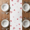 thumbnail image 6 of Valentine's Day Table Runner - 48 Inch Long, Kitchen Dining Table Runner Dresser Scarves, Ice Cream Love Rose Eucalyptus Leaves Farmhouse Decor for Coffee Tables Wedding Party Banquet, 6 of 8