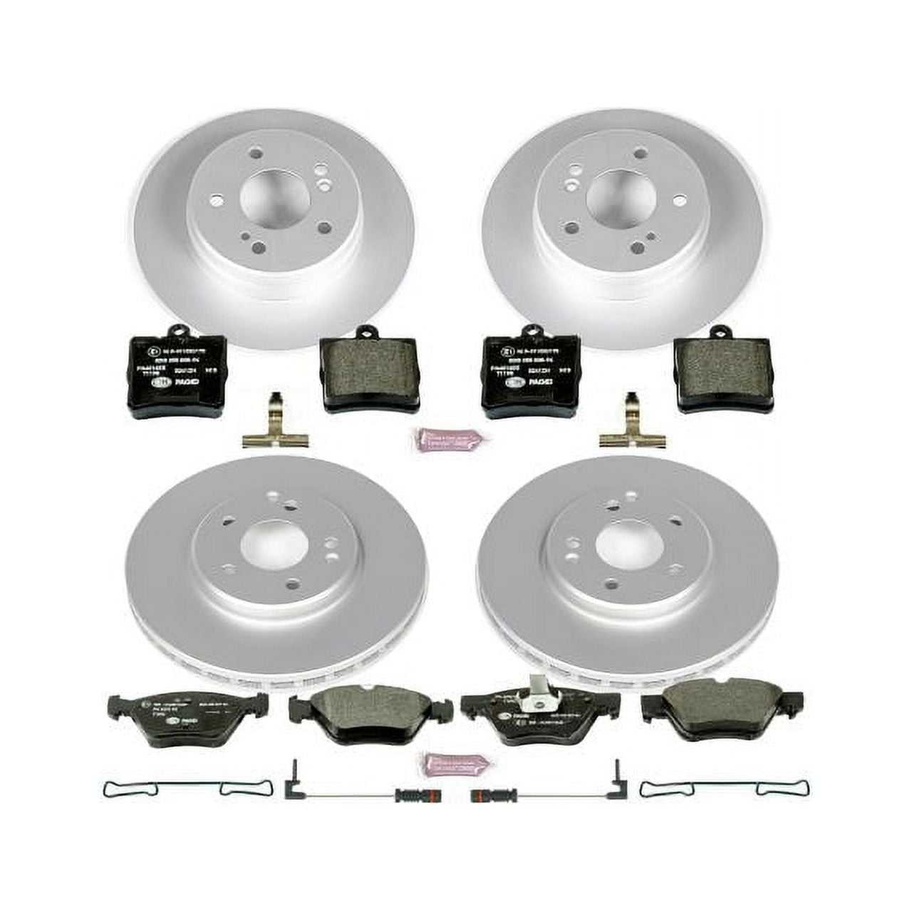 Power Stop Front and Rear Euro-Stop ECE-R90 Certified Brake Pad and Rotor Kit ESK4420