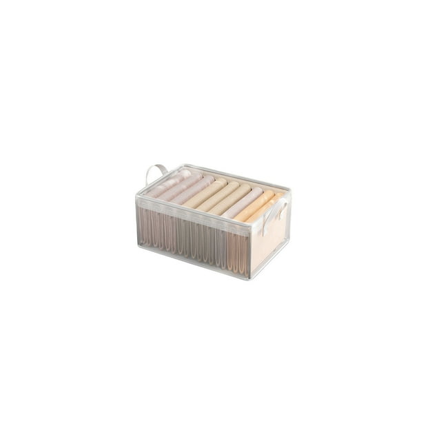 Transparent Foldable Storage Box with Steel Frame, Multi-Use Organizer for Wardrobes or Under-Bed Storage