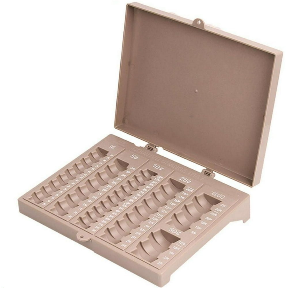 Coin Counter Sorter Money Tray 6 compartment Holds Pennies, Nickels