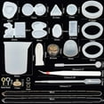 thumbnail image 2 of DIY Silicone Bangle Molds Kits Resin Casting Molds Epoxy Resin Jewelry Making with Latex Finger Cots Plastic Measuring Cup Pipettes Nail Art Glitter Decoration, 2 of 7