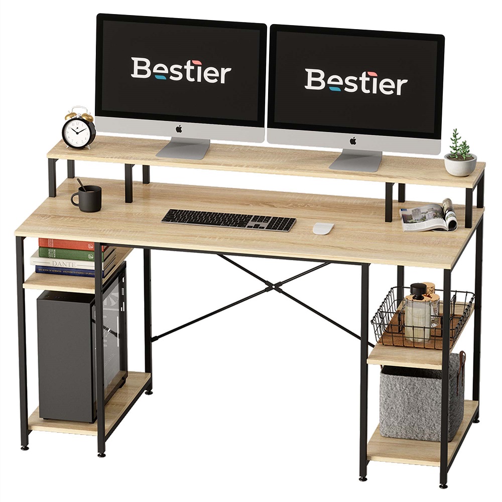 Computer Desk with Monitor Shelf 