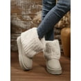 thumbnail image 4 of Womens Snow Boots Cozy Fluffy Faux Fur Lined Winter Platform Shoes Stylish Warm Casual Outdoor Footwear, 4 of 7