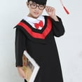 thumbnail image 2 of SHISUYAN 1 Pce Ensemble de Robe de Collation des Grades pour Enfants avec Écharpe et Pompon pour Cosplay Photographie Performance (Rouge, 130cm), 2 of 8