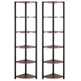 Homfa Corner Shelf, 6 Shelves Corner Bookshelf, Tall Corner Storage