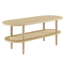 Modway Torus Oval Coffee Table in Oak