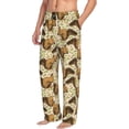 thumbnail image 6 of Kdxio Cute Squirrel with Green Leaves Print Men's Sleep Pajama Pant Lounge Pants with Pockets-Small, 6 of 6