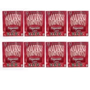 BCL Brachs Peppermint Candy Canes Pack of 8, 6oz./Box (96 Canes Total) Santa's Choice Peppermint Candy Bundled with a Box of Swiss Miss Marshmallow Hot Cocoa Mix & CUSTOM Storage Carrier
