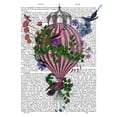 thumbnail image 2 of Fab Funky 26x32 Black Ornate Wood Framed with Double Matting Museum Art Print Titled - Bird Balloon 1 Book Print, 2 of 4
