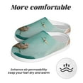 thumbnail image 6 of Balery Turquoise Beach Kayaking Pattern Women's Fuzzy Memory Foam Slippers Fluffy Winter House Shoes Indoor and Outdoor-42/43, 6 of 7