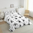 thumbnail image 3 of Manfei Cartoon Panda 2pcs Bedding Comforter Set,Black White Twin Comforter Sets,Botanical Plants Breathable Bedding Set,Ultra Soft Animal Home Decor,Reversible, 3 of 8