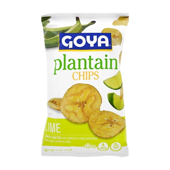 GOYA Foods Plantain Chips Lime 5 Ounce (Pack of 2)