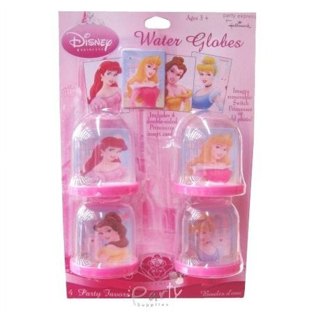 Disney Princess 'Fairy-Tale Friends' Water Globes / Favors (4ct)