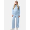thumbnail image 5 of Ingrid & Isabel For Every Belly Women's Maternity Wide Leg Knit Pants, Sizes S-XXL, 5 of 8