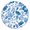 Blue Spring Mini, variant on Round Tablecloth with Elastic Edge and Floral Pattern, Made of Polyester Fabric, Water-Resistant, Fits 44-52 Inch Tables for Everyday Use