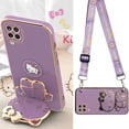 thumbnail image 2 of Hello Kitty Holder Bracelet Strap Lanyard Plating Phone Case For Samsung Galaxy A53 A73 A13 A23 A33 A12 A22 A32 A52 A52S A72 A04, 2 of 5