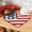 Red White Blue, variant on Homebia Designs Beaded Placemats Set of 2-13 Inch Round Scalloped Handmade Charger Placemats - Decorative Table Mats for Dining Table - Handcrafted by Artisans - Elegant Table Décor - Teal Color