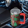 thumbnail image 5 of 30 Oz Reindeer Bells Tumbler With Handle, Xmas Coffee Travel Cup, Festive Holiday Gift, 5 of 5
