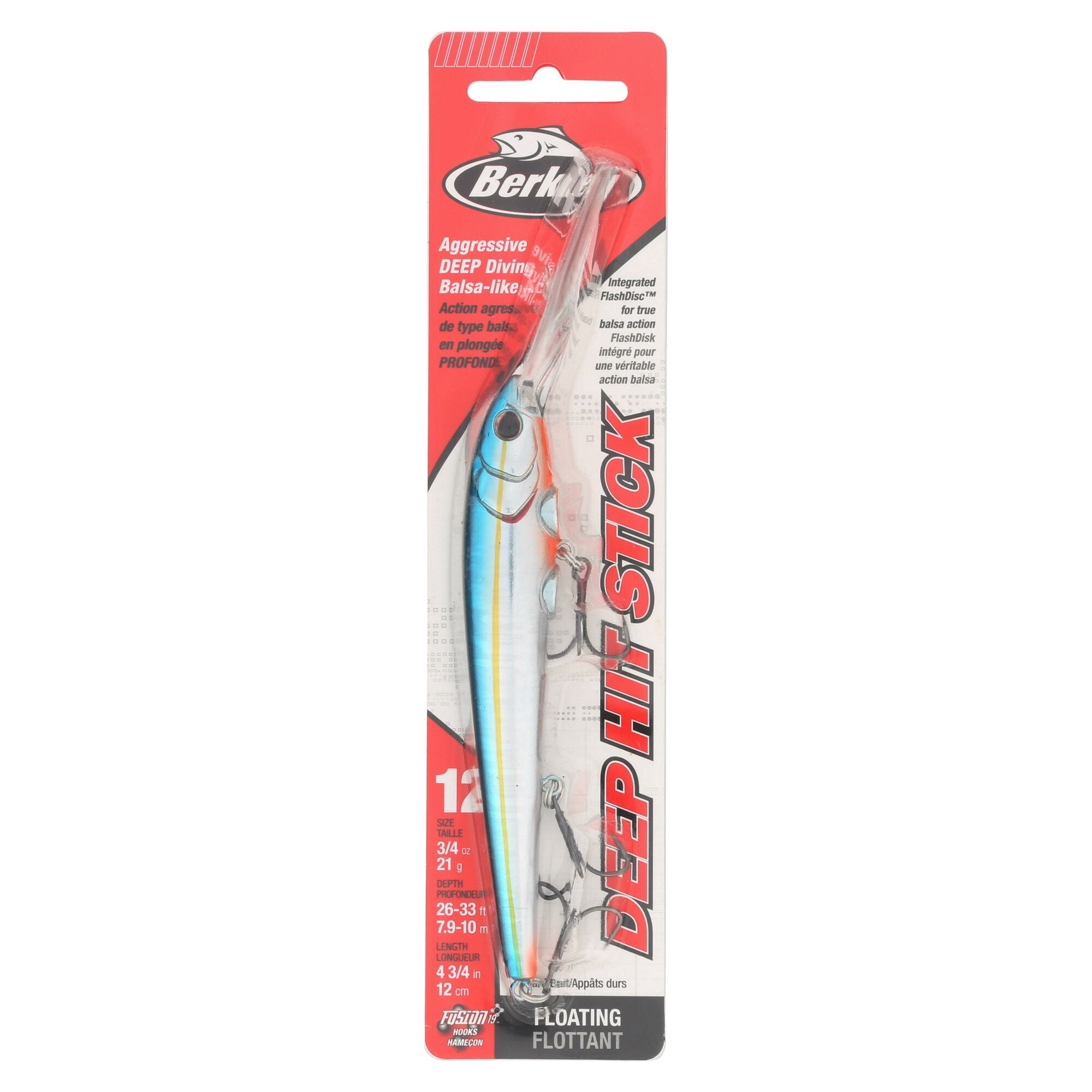 Berkley Deep Hit Stick, 4.75 in, Crankbaits, Slick Blue Alewife (1-count)