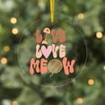 thumbnail image 3 of CafePress - Live Love Meow - Acrylic Circle Christmas Ornament, 3 of 4