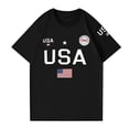 thumbnail image 3 of Axiiglly USA 250th Anniversary Women's Short-Sleeve Shirt Patriotic Flag Print Tee Shirts, Plus Size Loose Fit Holiday Womens Tops S-3XL, 3 of 6