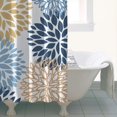 thumbnail image 4 of Blue Floral and Petal Pattern Shower Curtain 36"x72" ,Bathroom Decorative Shower Curtains Set with 12 Hooks,Modern Waterproof Washable Shower Curtain, 4 of 6